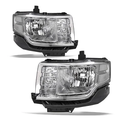 [Tipo halógeno] Para Ford Flex 2009-2012 Faros Cromados Conjunto Lámparas PAR Foto 1 de 4