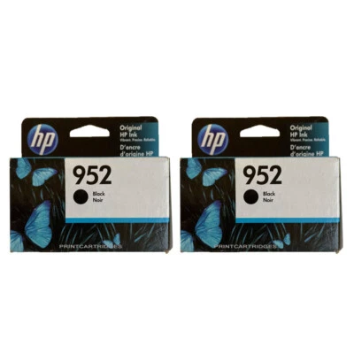 Cartuchos de tinta HP 952 2psc negro configuración genuina HP 7740 8210 8216 8218 8710 Foto 1 de 4