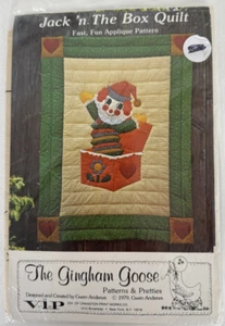 Gingham Goose Baby Quilt Pattern Machine Appliquéd Hand Tied-New-Jack in the Box - Picture 1 of 4