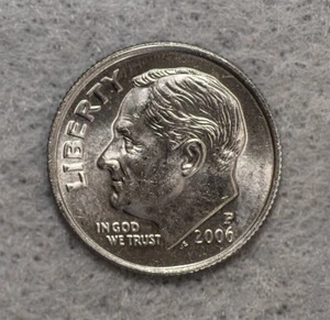 BU Uncirculated 2006 P Roosevelt Dime Die Chip Error - Picture 1 of 3