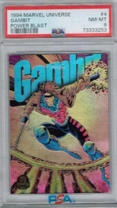 1994 Marvel Universe Power Blast 4 Gambit PSA 8 4442 - Picture 1 of 1