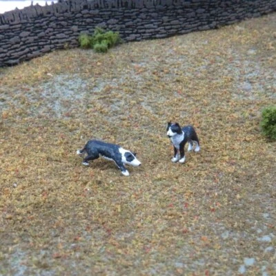 OSBORNS MODELS 3D OSBF088 Spur O Figuren Schäferhunde (bemalt) (X2)