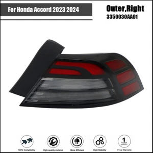 For Honda Accord 2023 2024 LED Rear Tail Light Outer Passenger Right Side Red - Picture 1 of 13