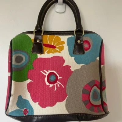 VINTAGE 90s Y2K Victoria's Secret Small Floral Stripe Girly Purse Handbag - Image 1 of 4