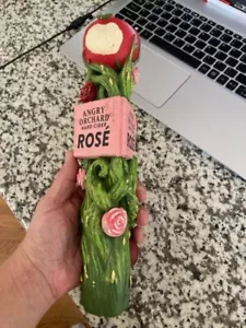 Angry Orchard Hard Cider Rose Tap Handle Draft Cider Beer Handle 11" Tall - Picture 1 of 6