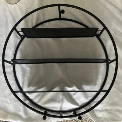 Wall Storage Display 3 Shelves 20” Black - Image 1 of 3