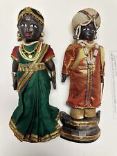 Wood Carved Indian India Marriage Couple 