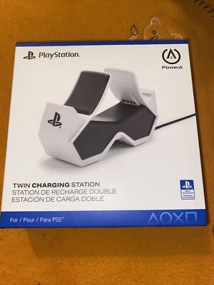 🔥New palystation PowerA 1516956-01 Twin Charging Dock - Black/White - Image 1 of 3