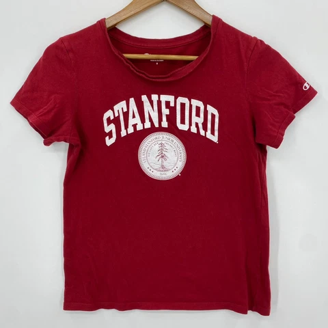 Champion T-Shirt Women's S Red Stanford Cardinal Short Sleeve NCAA Logo Cover