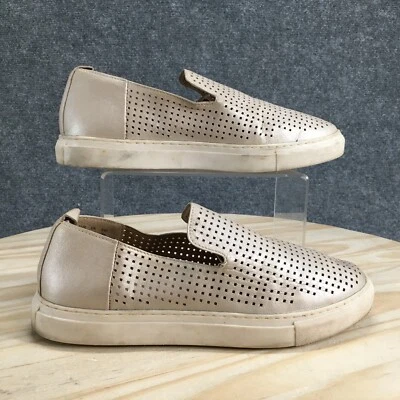 Hush Puppies Shoes Womens 8.5 M Manda Perf Slip On Loafer Flats Metallic Beige - Image 1 of 4