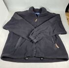 Vintage Pendleton Black Jacket  Coat Fleece Full Zip Collar Size L - Rn 29685