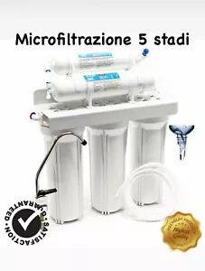 Depuratore acqua a 5 stadi completo di filtri rubinetto accessori sotto lavello - Foto 1 di 7