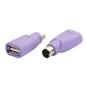 2pcs USB Female to PS2 Male Converter Plug Mouse Keyboard Adapter Conversion - Bild 1 von 3