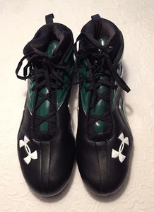 NUEVOS botines de fútbol americano Under Armour - verdes/negros - talla 16 - Imagen 1 de 6