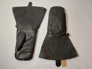Unique Soviet Leather Gloves Polar Military Pilot. USSR Original. Army Russia S - Picture 1 of 12