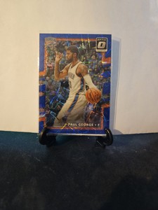 2017-18 Donruss Optic Basketball Paul George Blue Velocity Prizm #102