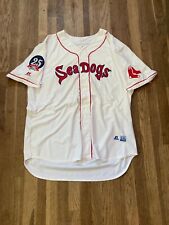Josh Taylor Game Used Portland Sea Dogs Home White Jersey Red Sox 25th