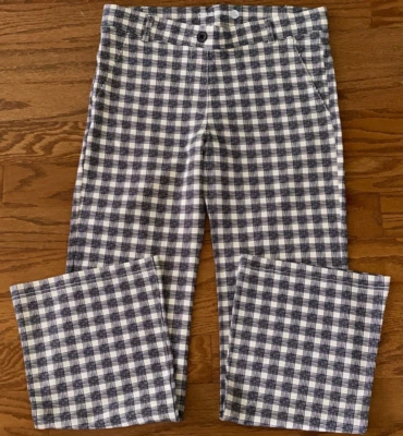 NWOT BETABRAND Sz L Petite Black / Ivory Plaid Boot Cut Dress Yoga Pant EUC - Image 1 of 4