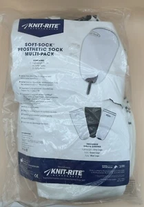 Calcetín protésico Knit-Rite SOFT-SOCK® paquete múltiple 12 unidades (ltwt/3/5 capas) nuevo paquete sellado - Imagen 1 de 5