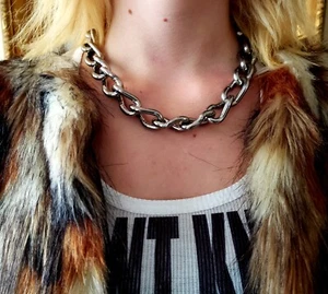 COLLAR de cadena TODO de acero inoxidable de 18" - 24" Cyber/Street/Punk EE. UU. - Marca 2112 - Imagen 1 de 13