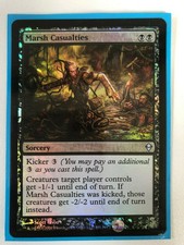 Marsh Casualties Mint Foil English Magic MTG Zendikar (Never Been Played)