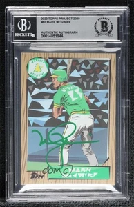 BAS 2020 Project 1987 Topps /2687 Mark McGwire Naturel #60 BGS Authentic Auto - Picture 1 of 3