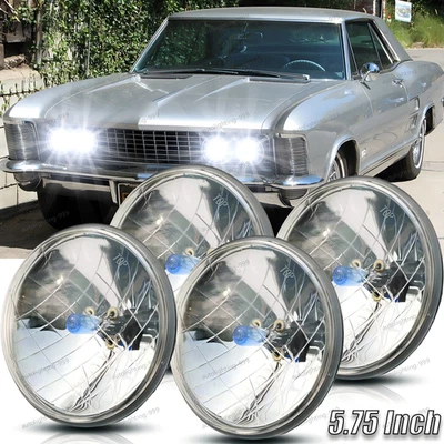 Faro proyector halógeno alto/bajo 4 piezas 5-3/4" 5,75" para Buick Riviera 1963-1974 Foto 1 de 4