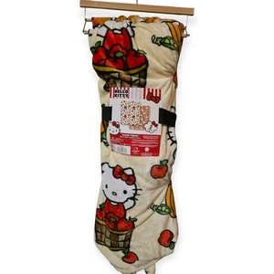NWT Sanrio 2 Set Autumn Joy Apples & Autumn Joy Gingham Cloud Throw Blankets - Picture 1 of 7
