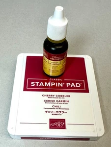 Stampin' Up! Almohadilla de tinta clásica y botella de recarga ~ Zapatero de cereza #147083 - Imagen 1 de 3