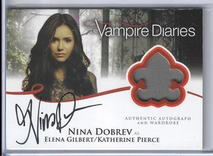 Vampire Diaries Season 2 Auto Wardrobe Card A1 Nina Dobrev as Elena Gilbert JSC - Picture 1 of 2