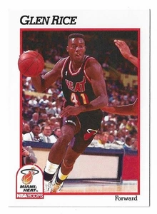 1991-92 NBA Hoops Basketball Glen Rice Card #113 Miami Heat - Picture 1 of 2