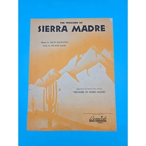 Partituras de colección The Treasure of Sierra Madre 1947 Buddy Kaye Dick Manning - Imagen 1 de 4