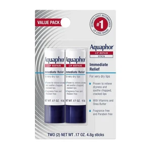 Aquaphor Lip Repair Stick,Moisturizing Lip Balm Pack,Relieves Drynes,0.17 Oz 2pk - Picture 1 of 6