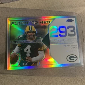 White Refractor Flight To 420 Brett Favre Packers #051/100 SP  Bfc-293 - Picture 1 of 3