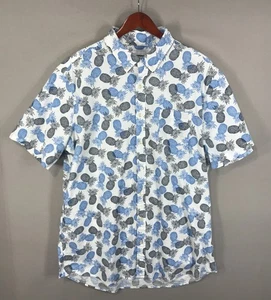 Camisa Sonoma Para Hombre XLT Azul Piña Abotonada Manga Corta Elastizada Vacaciones - Imagen 1 de 10