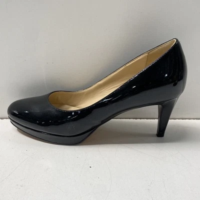 Черные кожаные туфли-лодочки на каблуке Cole Haan размер 8 - Изображение 1 из 4