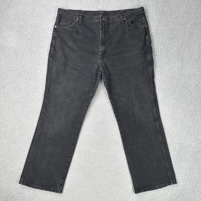 Jeans masculino vintage Wrangler slim corte cowboy 42x30 preto western rodeio 936WBK denim - Imagem 1 de 4