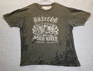 Vintage Salvage Tshirt Mens Large Brixton Death Rally Single Stitch Made In USA - Picture 1 of 16
