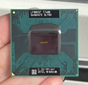 Intel Core 2 Duo T7600 CPU 2-Core 2.33GHz 4MB 667 MHz Socket M Processor SL9SD - Picture 1 of 4