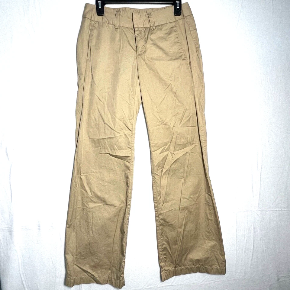 Pantalones de mezclilla Genetic para mujer 26 beige acampanados pantalones Burke pierna ancha academia oficina Foto 1 de 4