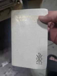 St. Joseph Daily Missal 1966 Catholic Book Publishing New York White Leather - Picture 1 of 11