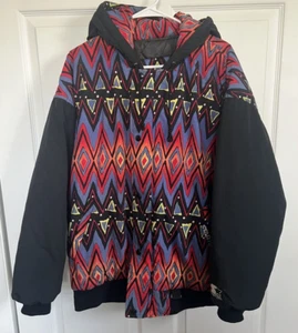 Vintage Medium 90s DJ Jazzy Jeff Starter Puffer Jacket Coat Aztec Fresh Prince - Picture 1 of 18