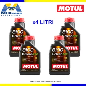 4 Litros Aceite Motor Coche 8100 X-Clean Efe 5W30 MOTUL 100% Óptica Acea C2/C3 - Imagen 1 de 3