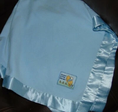 Classic Pooh Blanket Blue Fleece Security Lovey - Image 1 of 2