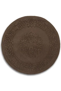 Royale Plain Brown Round / Circle Handmade 100% Wool Rugs By Plantation 4' Dia - Picture 1 of 1