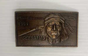 Vintage  Geronimo 1904 St. Louis, MO. Exposition Belt Buckle - Picture 1 of 2