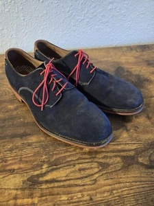 Johnston & Murphy Ellington Oxford Shoes Mens Size 8 1/2 Suede Sheepskin Wingtip - Picture 1 of 9