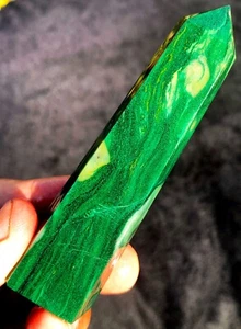 100g ¡EXCELENTE! Punto de cristal de jade verde africano natural curativo ie2924 - Imagen 1 de 15