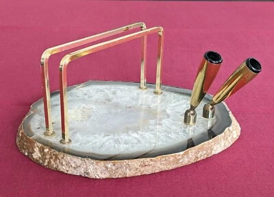 Naturachat Briefständer Stiftehalter Schreibtischutensilien Schreibtischgarnitur - Bild 1 von 4