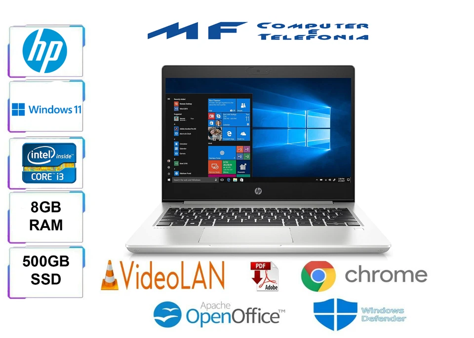 HP NOTEBOOK 430 G7 i3-10110 8GB RAM SSD 500GB 13,3" CONVENIENTE RICONDIZIONATO - Immagine 1 di 1